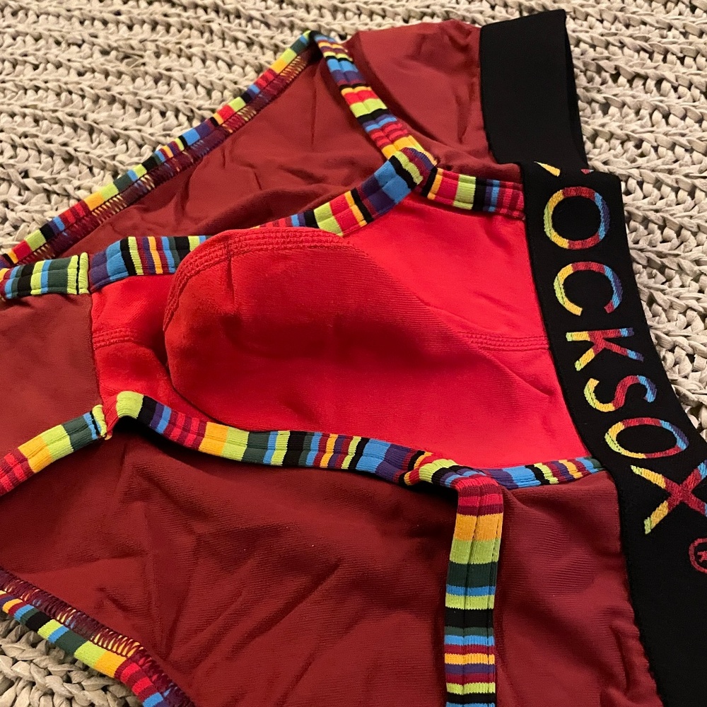 Cocksox Bundle: Berry Sport w/Gothic Blue Slingshot  Brand New in Package. Sz. S